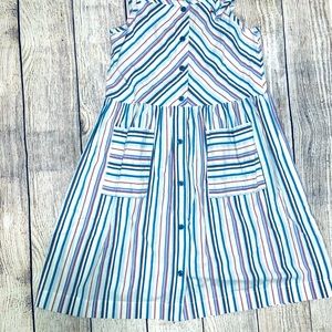 🐝NWT Gap girl cotton stipe dress